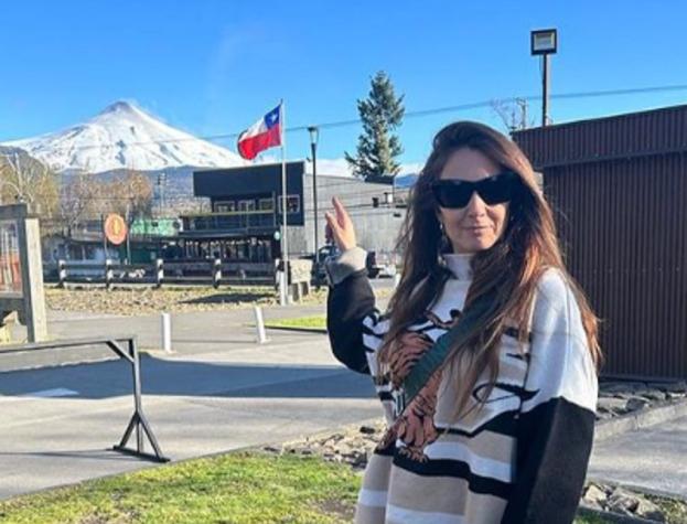 "No tengo miedo": Yazmín Vásquez sorprendió posando junto al volcán Villarrica