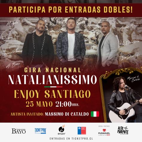 Participa por entradas dobles para asistir al concierto de Natalino, Natalianissimo el 25/05/2024.