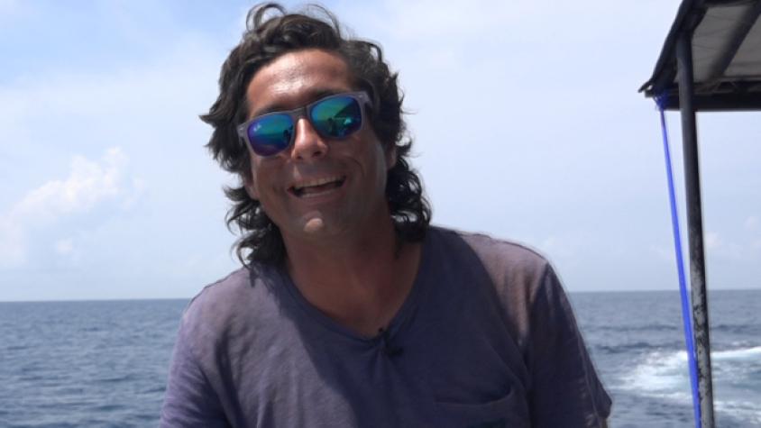 Claudio estuvo a pocos metros de la ballena azul