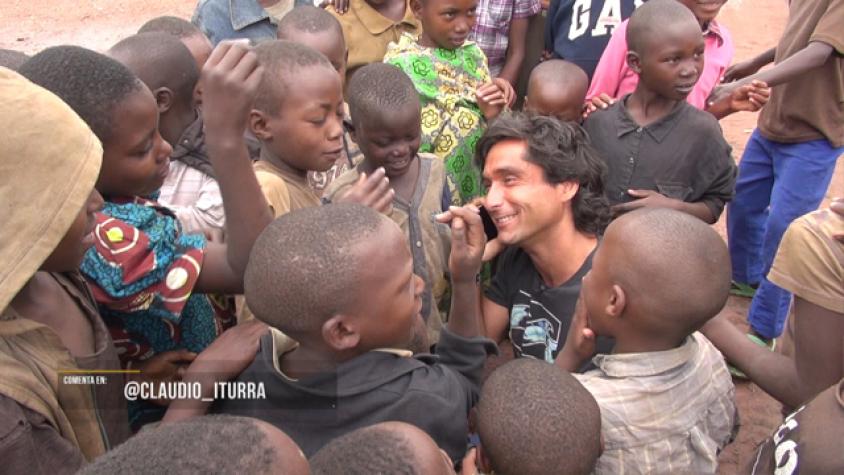 Claudio habló en buen chileno con estos niños