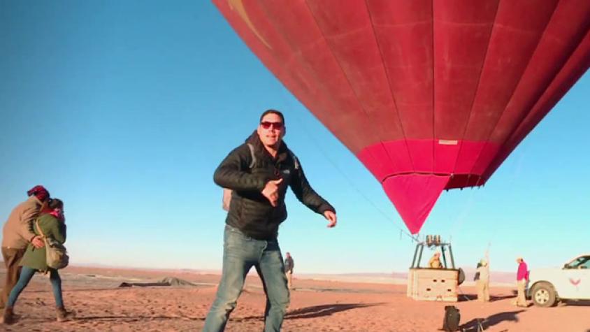 Pancho logró subirse a un globo aerostático