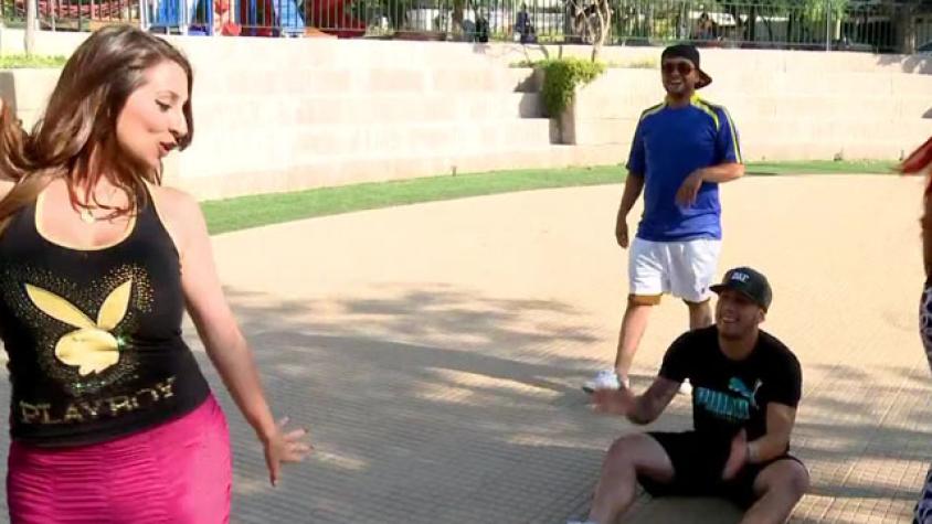 Perla logró un tiro perfecto al aro de básquet