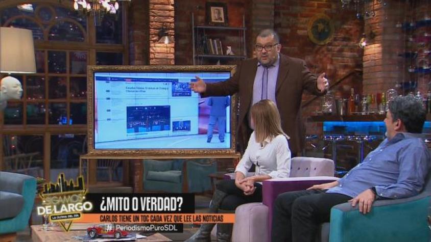 Carlos aclaró que no tiene un toc cuando lee el informe internacional 