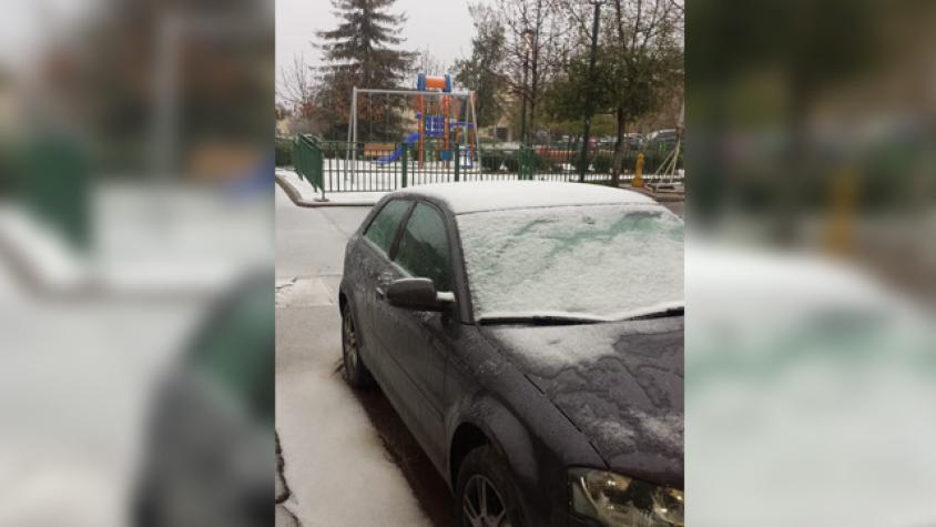 Inesperada nieve en la precordillera