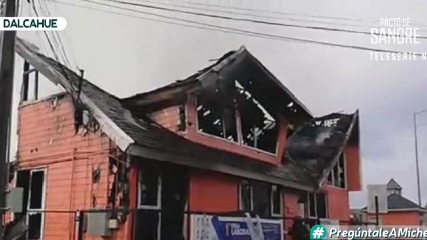 Incendio arrasó con municipalidad de Dalcahue