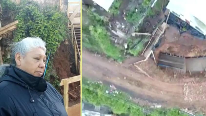 Vecinos temen derrumbe de su casa en Tomé