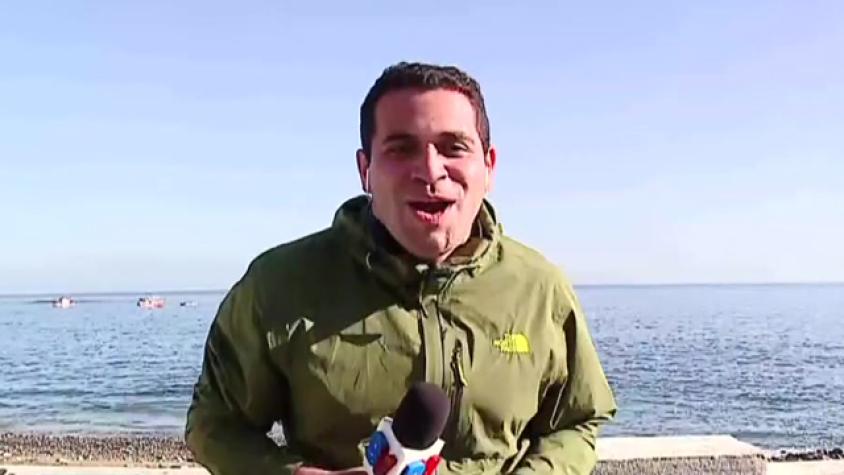 Turistas llegan en masa al borde costero para el Año Nuevo en el mar