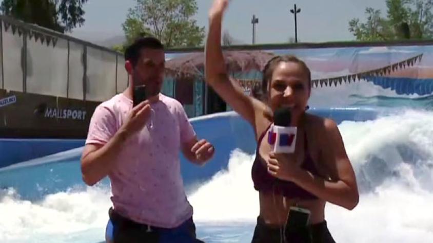 Mariana y Alejandro se fueron a la ola para capear el calor