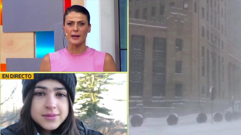 Javiera nos contó como soporta el frío en Nueva York