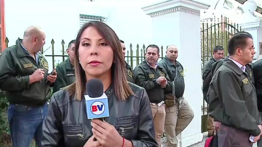 Manifestación de funcionarios de Gendarmería