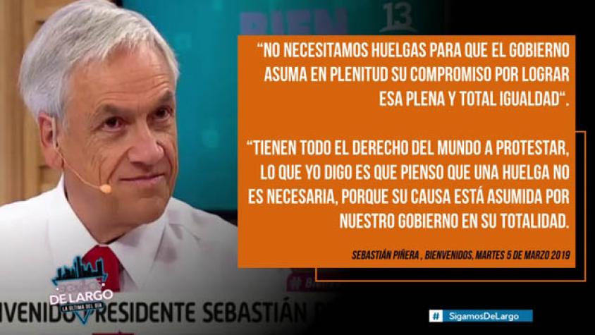Analizamos las palabras del presidente Sebastián Piñera sobre el #8M