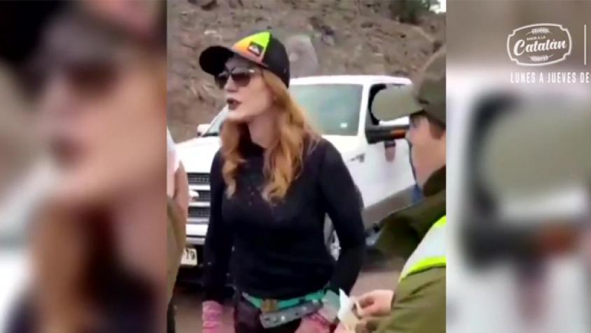 Cata Pulido fue detenida por Carabineros 