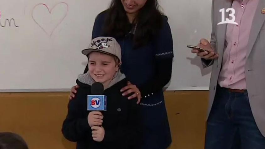 ¡Emotivo recibimiento de Joaquín en su regreso a la escuela!