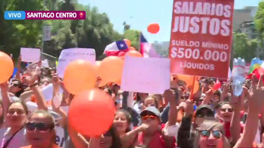 Diferentes organizaciones se manifiestan en Santiago