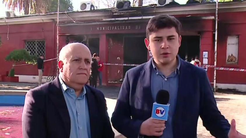 Incendio consumió municipalidad de Quilpué