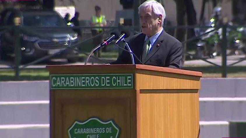Presidente anunció ampliar la dotación de Carabineros