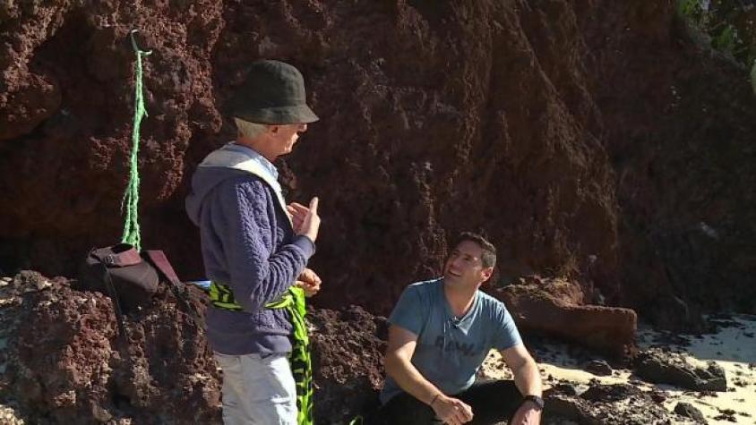 Pancho conoció a un francés que se dedica a limpiar las playas del microplástico