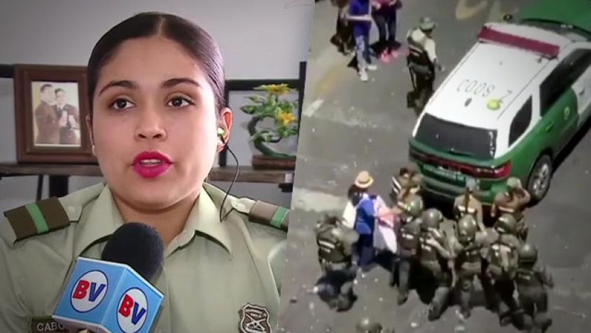 Habla carabinera que vivió ataque a su patrulla durante manifestación