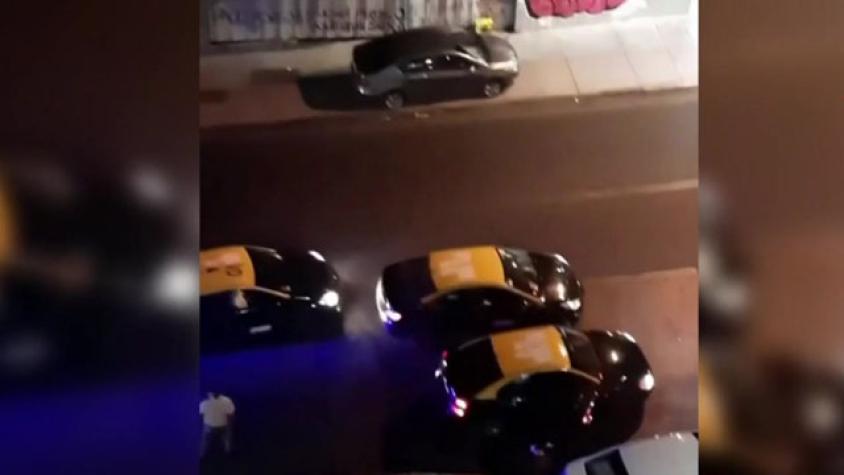 Violenta pelea entre taxistas y conductores Uber