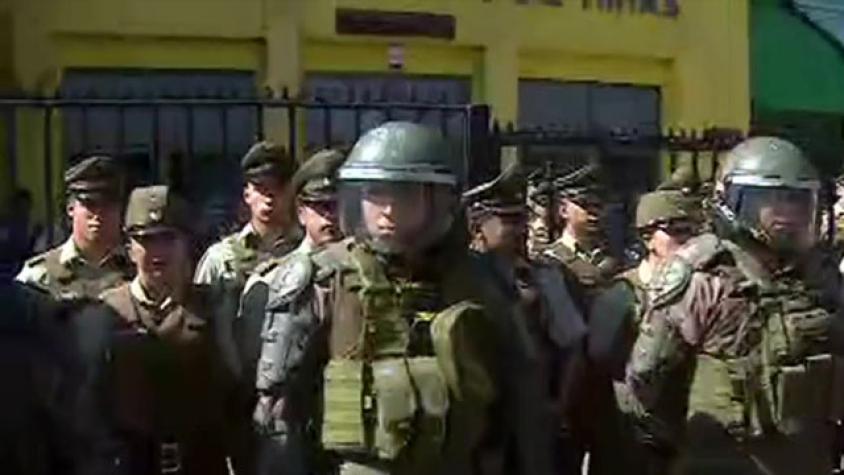 Manifestaciones en colegio de Estación Central por jornada PSU