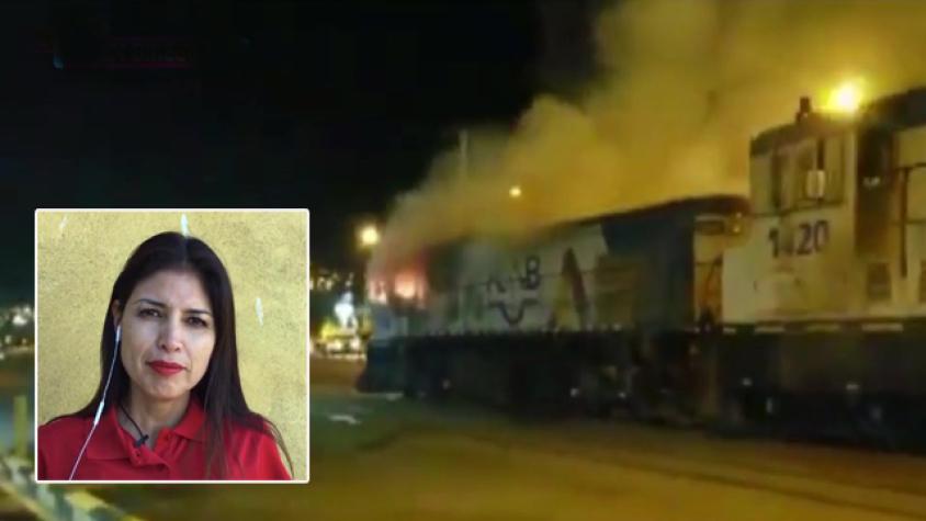 Asaltan e incendian tren en Antofagasta