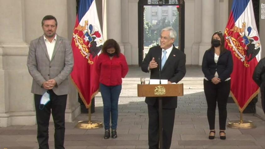 Presidente Piñera anuncia entrega de bono Covid-19 a partir de hoy 