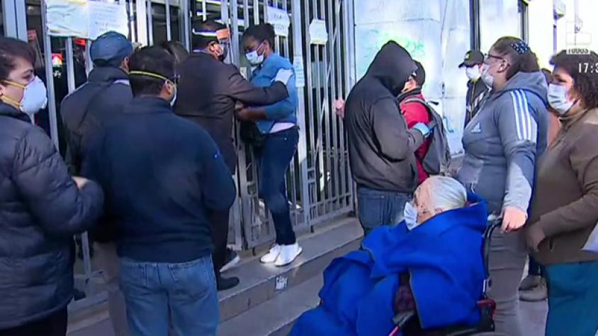 Indignación en San Bernardo por largas filas en el banco