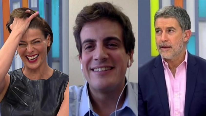 Polo Ramírez se burla en pantalla de nuevo look del diputado Diego Schalper 