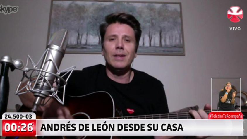 Andrés de León nos cautivó cantando en la Teletón