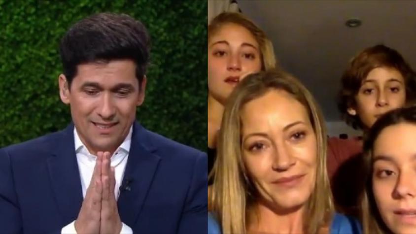 Rafael Araneda se emociona en pantalla con mensajes de su familia