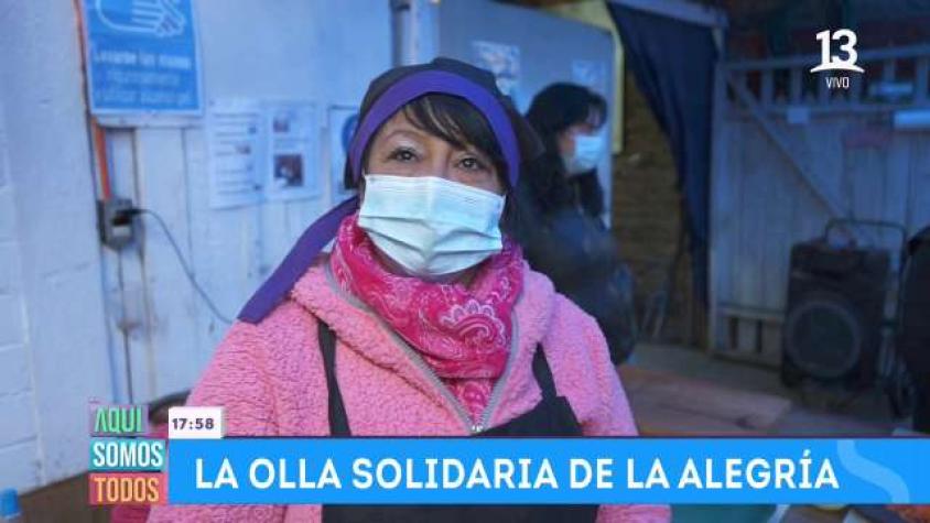 Ayudamos a la olla solidaria de la alegría en Peñalolén