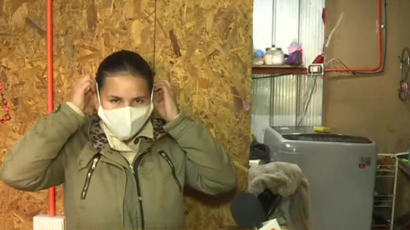 Voladura de techos en campamento de Concepción tras las intensas lluvias