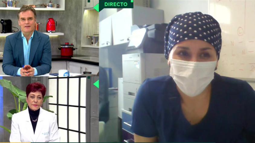 Andrea es enfermera y no ve desde mayo a sus hijos: “Ha sido un trabajo muy pesado”