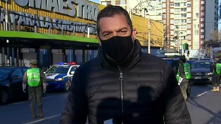 Militares fiscalizan a automóviles en límite de Ñuñoa y Santiago