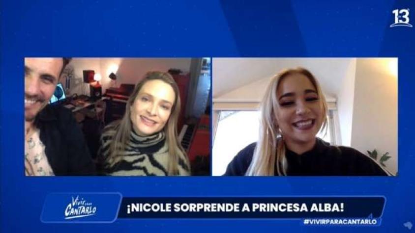 ¡Nicole sorprendió a Princesa Alba!