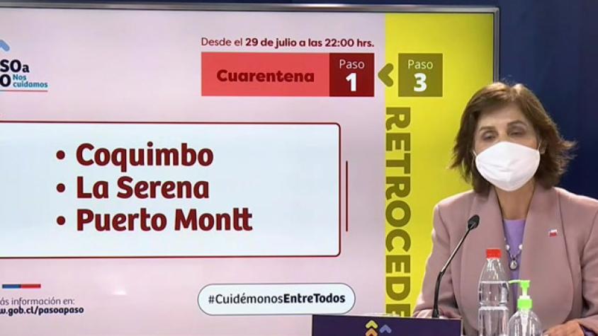Tres comunas del país inician cuarentena a partir de este miércoles 29 de julio 