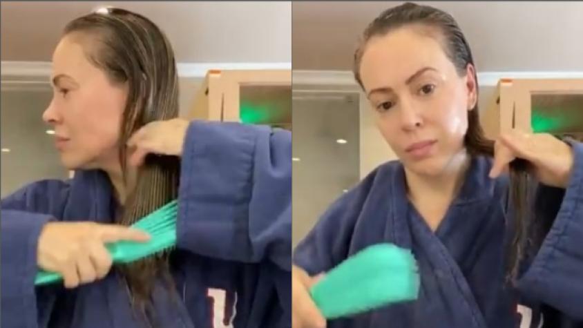 Actriz muestra los efectos del coronavirus en su pelo