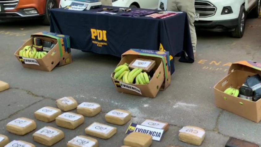 Cae banda transnacional que escondía droga en cajas de plátano