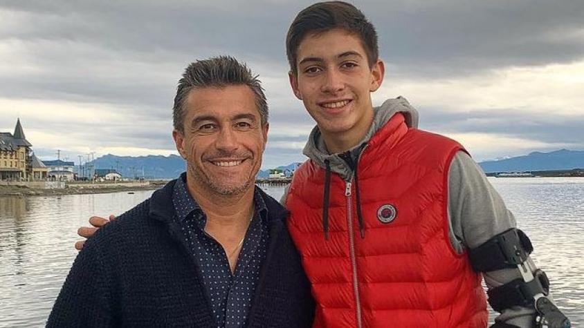 Fernando Solabarrieta celebra logro de su hijo menor