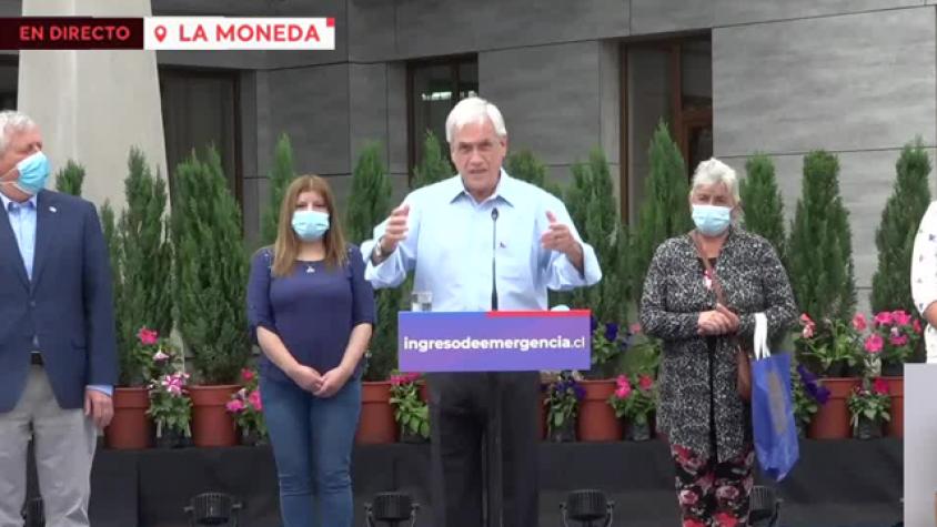 Presidente Piñera anunció bono covid para febrero