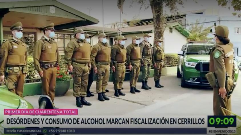 Desórdenes y consumo de alcohol marcan fiscalización en Cerrillos