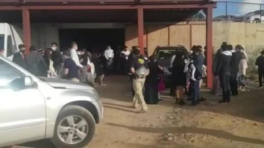 60 detenidos en matrimonio clandestino en Tomé