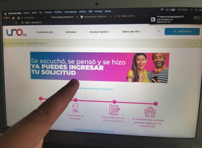 Tercer retiro: Administradoras ya habilitaron sitios para solicitar retiro de fondos