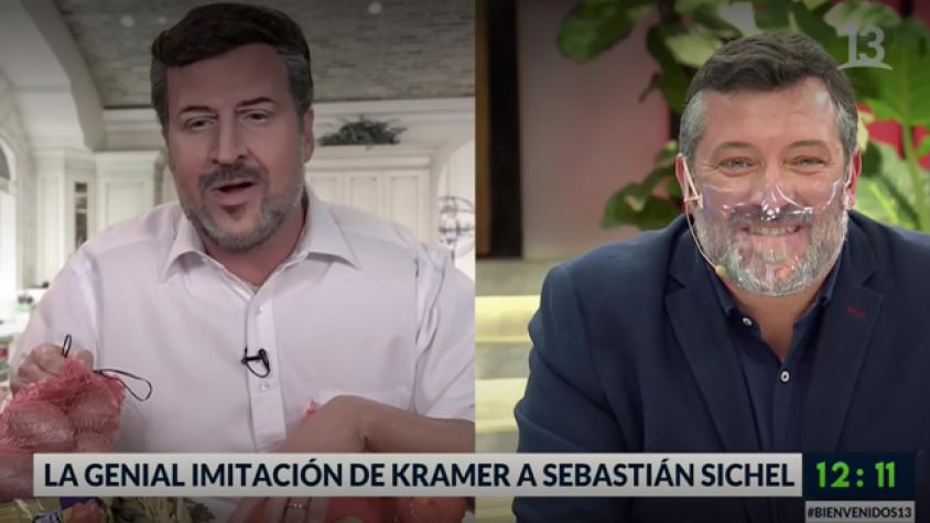Sebastián Sichel reacciona a genial imitación de Stefan Kramer