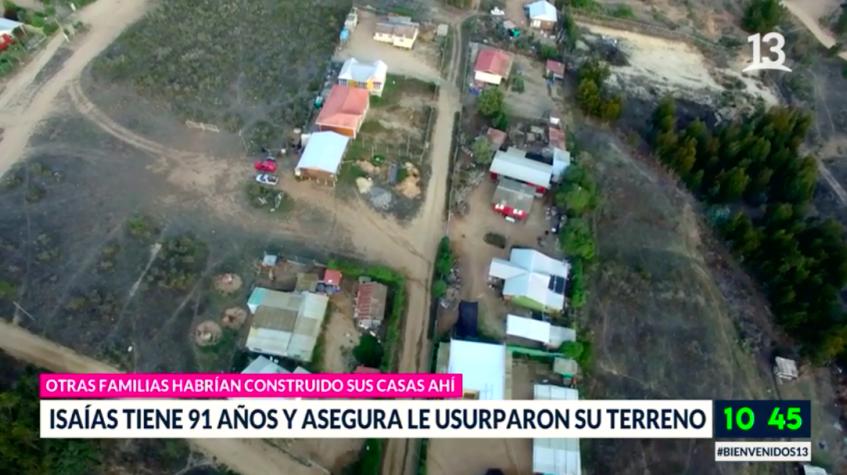 Hombre de 91 años acusa toma de su terreno en Algarrobo