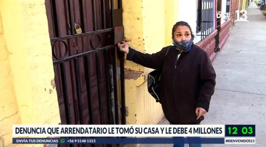 Mujer denuncia que arrendatario se tomó su casa y le debe 4 millones