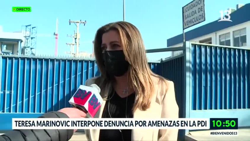 Teresa Marinovic interpone denuncia por amenazas en la PDI