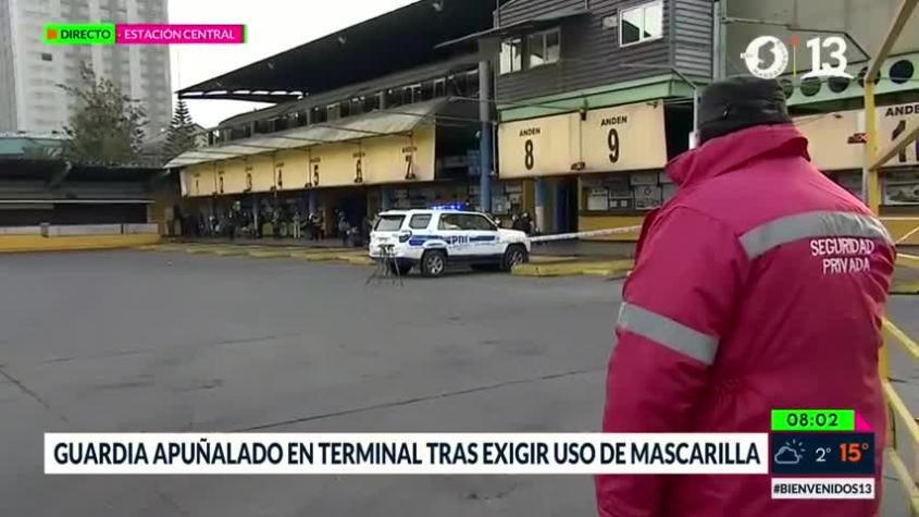 Guardia fue apuñalado en terminal tras exigir uso de mascarilla