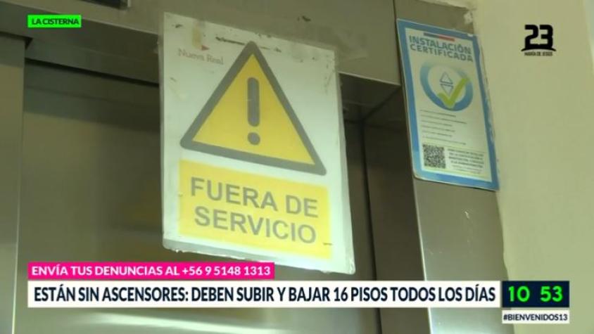 Vecinos de edificio deben subir 16 pisos por falla en ascensores