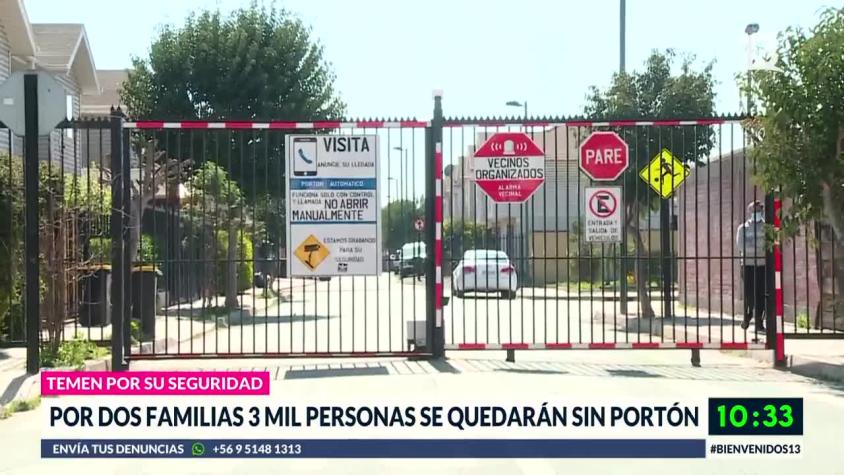 Vecinos acusan que por dos familias 3 mil personas se quedarán sin portón